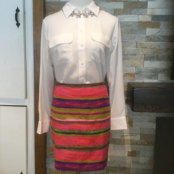 NWT ANN TAYLOR LAYERS OF COLOR SKIRT - Picture 4 of 12
